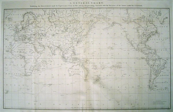 Antique Mapart : 1784 J. Cook 'a General Chart: Exhibiting…' - Antique 